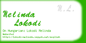melinda lokodi business card